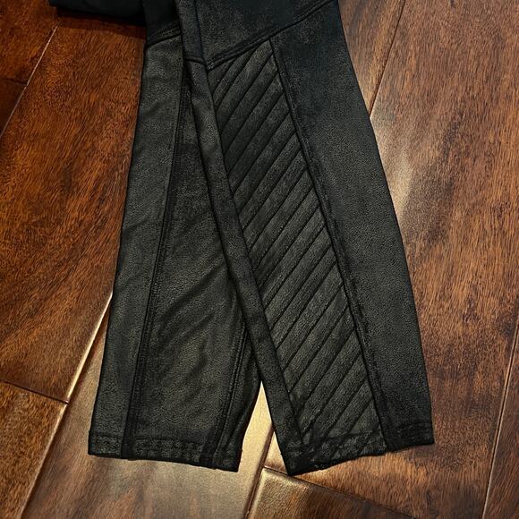 SPANX Women’s Black Leather-Look Leggings size Small - Picture 8 of 15